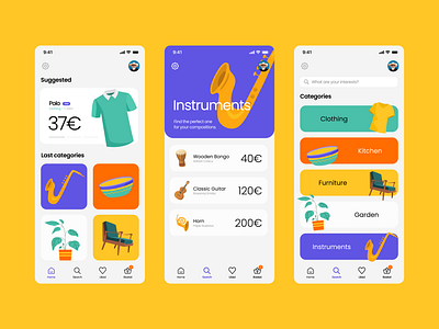 Mobile App e-commerce animation colors design designs minimal mobile mobile app design mobile design mobile ui mockup motion sketch ui uiux uxdesign