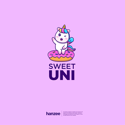 Sweet Unicorn app branding design icon illustration