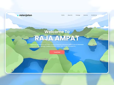 Travel Landing Header Illustration design header hero illustration landing landing page landing page design travel vector web design website website design