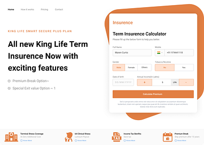 Insurance First Fold Design design ui ui ux web design