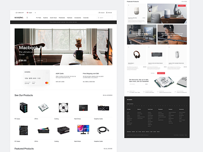 Computer Store Redesign pt.1 buy clean computer design ecommerce interface landingpage minimal minimalist page shop simple store tech ui ux web webpage website website design