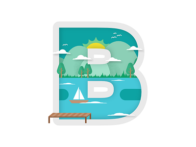 Nature Flat "B" affinitydesigner flat illustration flatdesign illustration nature nature illustration