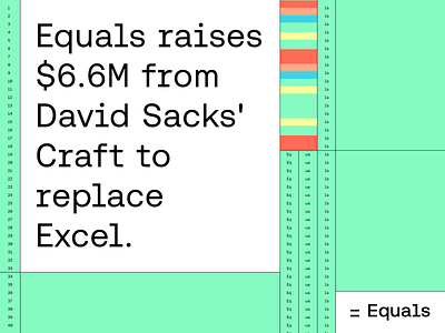 Equals raises $6.6M! brand branding craft equals illustration investment raise seed round