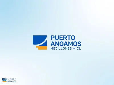 angamos brand brand design brand identity branding chile design flat harbor icon logo portal