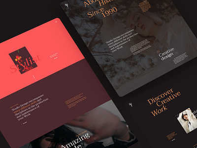 Sf - Fashion stylist & Art studio agency art creative design fashion interface landing page minimal portfolio portrait art studio stylish typography ui ui design ux web design