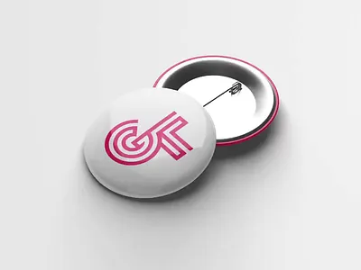 GT Monogram brand branding illustrator logo mockup monogram pin badge