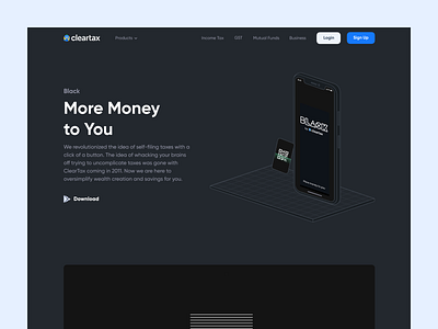 Fintech Project Cleartax - 1 app branding business design icons illustration netbramha ui ux website