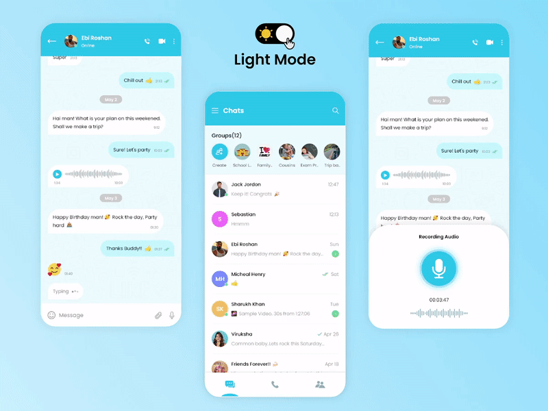 chat app mobile app design mobile ui design ui design