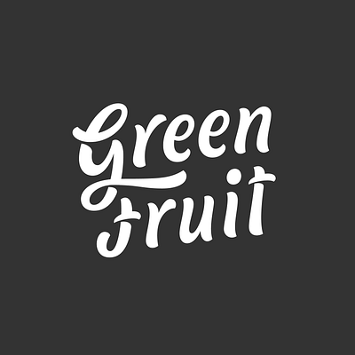 Green Fruit WIP branding fruit lettering letters ligature logotype type typography