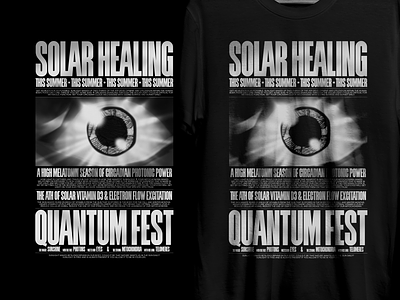 The Solar Healing Quantum Fest design graphic design movie movie poster poster stickermule t-shirt titles typeface typography