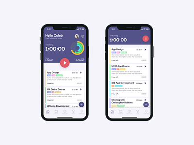 Taskito – Time Management Tool app minimal mobile product design project management task list task manager time management time tracker time tracking app ui ux