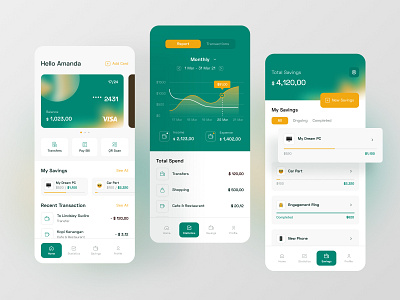 Simple Banking iOs App app bank cards chart dashboard fireart fireart studio ios list spendings ui ux