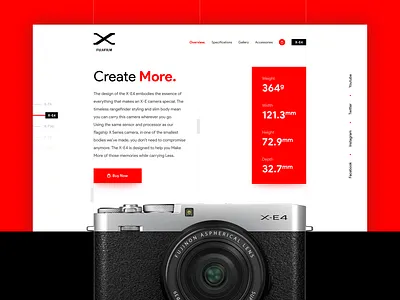 Fujifilm Camera Store black buy camera canon cart colors concept design fuji fujifilm minimal nikon photography red simple sony ui ux web website