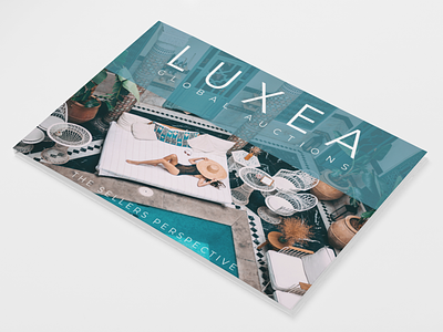 Luxea Global Auctions branding collateral design graphic design layout design logo print reno stationery