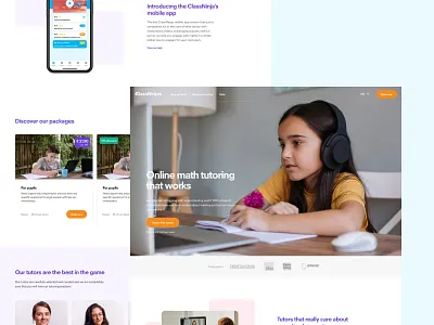 ClassNinjas Website Relaunch design ecommerce edtech ui ux web