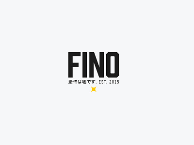 FINO LOGO black bold font brand design brand identity branding capital condensed design japanese letter logo typography yellow