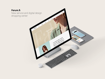 Forum.fi branding concept design design shopping center ui ux