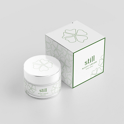 Still Skincare Jar design illustration minimal packaging skincare