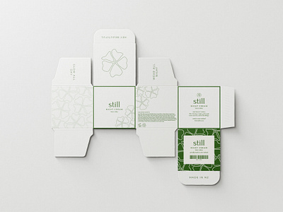 Still Skincare Unfolded Jar Box design illustration minimal packaging skincare