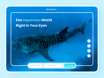 Aquaworld Landing Page - Aquarium amusement aqua clean figma fish hero holiday landing page minimal minimalist park sea simple ui ui design ux ux design web web design