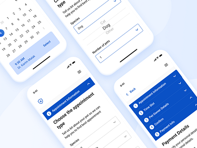 GuardianVets - Mobile App app blue crm dashboard crm design design development flat flatdesign icon minimal mobile mobile app design mobile design mobile ui typography ui ux veterinary web webdesign