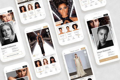 Drest | Supermodel Feature UI/UX drest drest app drest game fashion fashion app fashion design game gold ios luxury mobile app mobile ui profile style stylish supermodel ui ui ux ux white