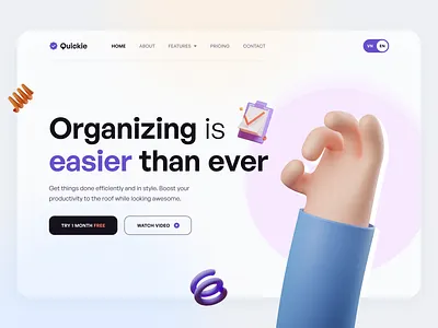 Quickie Landing Page Concept design landing page organize ui web