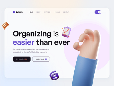 Quickie Landing Page Concept design landing page organize ui web