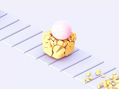Balls #3 3d balls conveyor destruction illustration loop