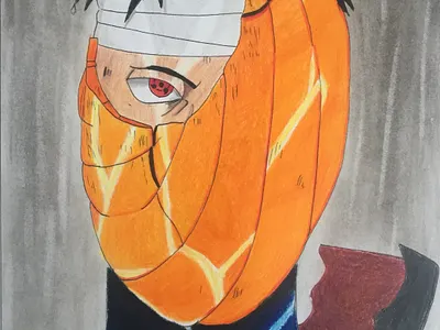 Tobi akatsuki anime art character comic design drawing fight illustration japan manga mangaart naruto obito rain