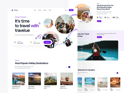Travalue : Landing Page booking design hero homepage landing landing page landing page hero travel travel agency travel landing page trip ui design ux ux design uı web website
