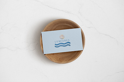 Lumieres Business card branding design illustration logo minimal typography