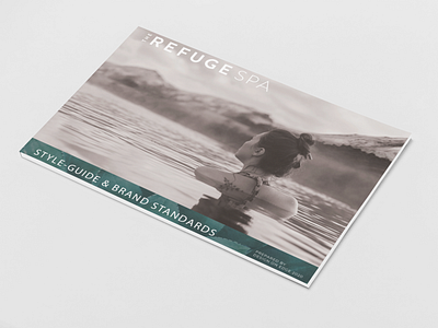 The Refuge Spa branding collateral design graphic design layout design menu print reno social media spa style guide wellness