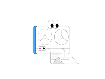 Voicemail Transcription app branding design illustration vector web