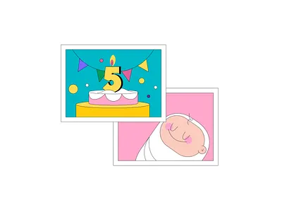 Unlimited Photo History app branding design icon illustration vector web