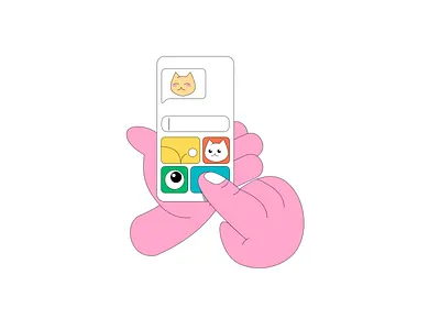 GIPHY Support app branding design icon illustration vector web