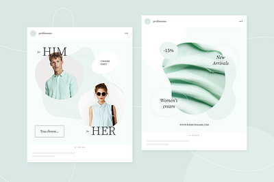 Selesta Mint Collection bundle figma instagram instagram banner instagram post instagram stories packaging social social media social media design social network socialmedia stories templates