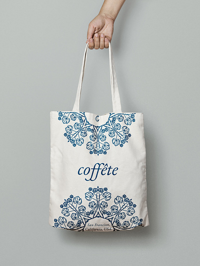 Coffete Canvas Tote Bag branding coffee shop design illustration logo minimal typography