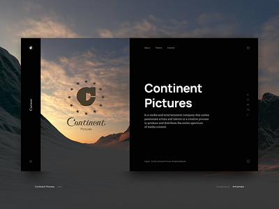 Continent Pictures | Website design branding company concept creative dark dark mode dark ui design interface ui uiux user experience user interface userinterface ux web web design webdesign website website design
