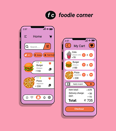 food app ui app design ui ux web