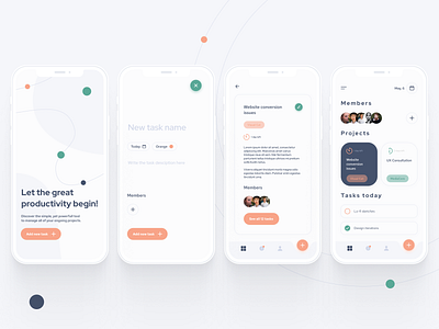 Task Manager App UI app clean clean ui concept design light manager mobile project management tool project managment simple splashscreen task manager tools ui ux uxui