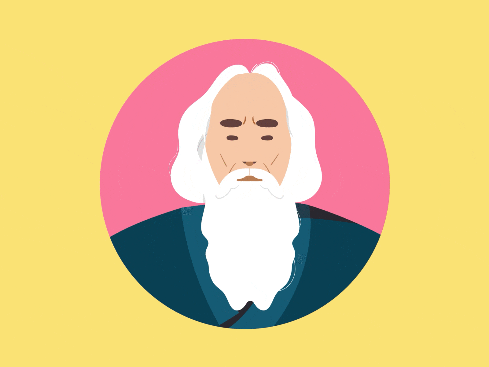 Rabindranath Tagore Day-Illustration 2d 2danimation animation branding character design graphics illustration motiongraphics pictodesignstudio vector