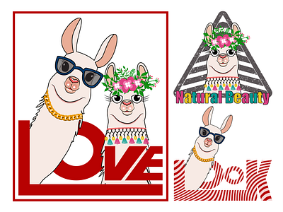 Llama the loving couple cute animal cute animals cute art funny animals funny character illustration illustration art llama llamas mascot character mascot design mascot logo print screen print t shirts vector vector art vector design vector logo vectorart