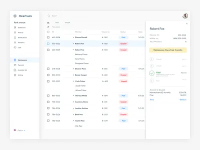 Resitrack web application design clean dashboard dashboard app dashboard design dashboard ui figma saas saas app saas design ui ui design uidesign uiux user experience user experience design user interface user interface design userinterface ux whitespace