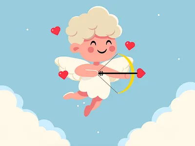 CSS Cupid angel angelito cartoon css css art css drawing css3 cupid illustration love ui valentines day vector vectorial