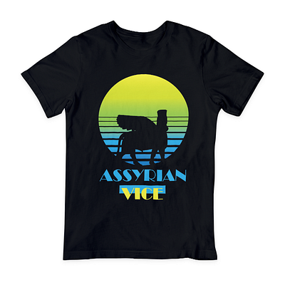 Assyrian Vice T-Shirt 80s artwork branding illustration miami summer vector