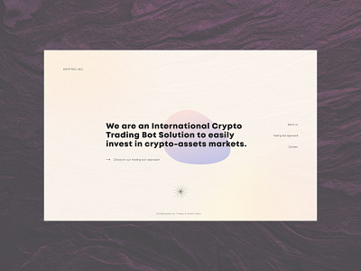 Crypto Trading Bot Website UI bot contact page crypto cryptocurrency cursor design desktop digital design experience design landing page mouse over orange product design trading ui user experience user interface ux web design website