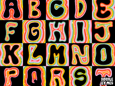 36 Days of Type 2021 36 days of type design drawing font font design hand lettering illustration lettering procreate psychedelic quote rainbow typeface typeface design typeface. lettering typography vintage