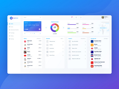 Spectrum Bank bank banking currency design desktop interface ux uxdesign uxui