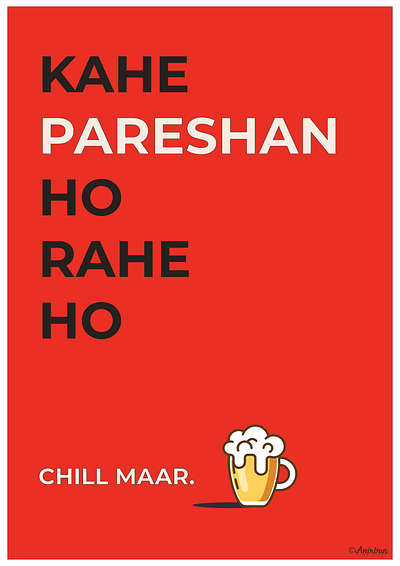 Kahe Pareshan Ho Rahe Ho design flat illustration minimal